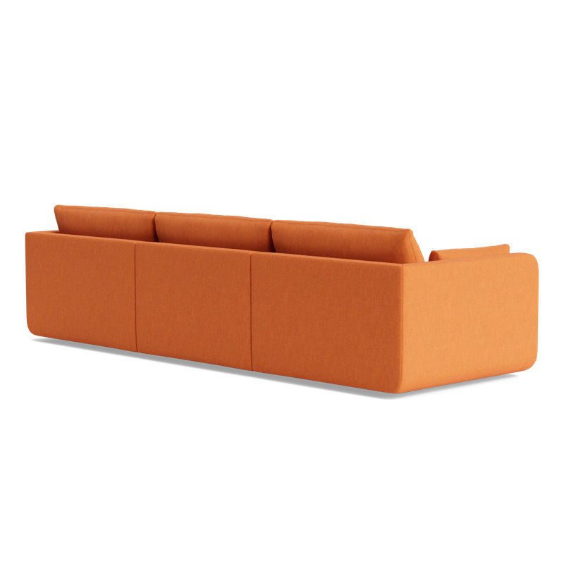 Eva Sofa With Chaise (116"), Performance Weave - Carrot