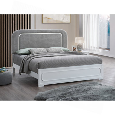 Queen Bed (Mattress Not Included), White