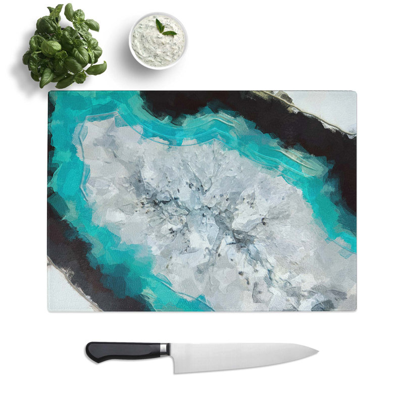 Glass Friends in Abstract Chopping Board, 28.5 cm W x 20 cm L