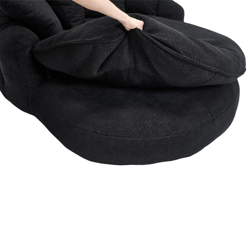 Canapé à billes Modern Comfort, Chenille noir