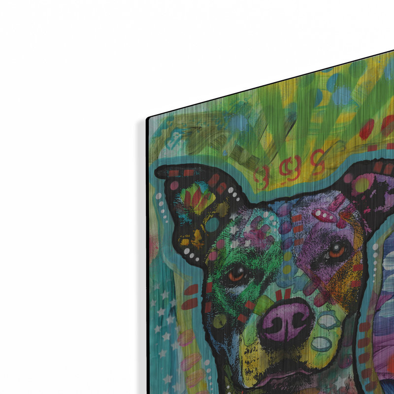 Bungalow Rose «It's Only Love» par Dean Russo Studios, art mural en métal, H 16 po x l 12 po