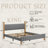 Natural Log Style Upholstered Bed With Solid Wood Post-118736347-122808977