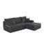 Canapés modulaires modernes à compression, canapé en forme de L en peluche de 96 pouces pour la maison