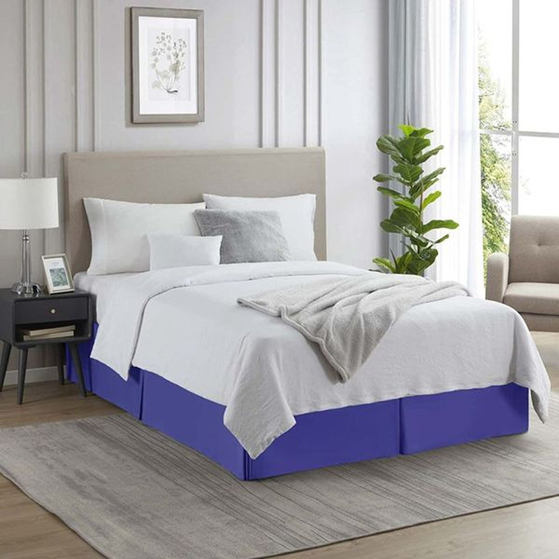 Luxury Pleated 14" Bed Skirt, Royal Blue, Twin XL