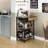 Coffee Bar Cart With Storage, 3-Tier Coffee Table With Drawer For Home Buffets & Sideboards,Coffee Station Corner Table With Rolling Wheels For Kichen, Entryway,(Brown And Black)