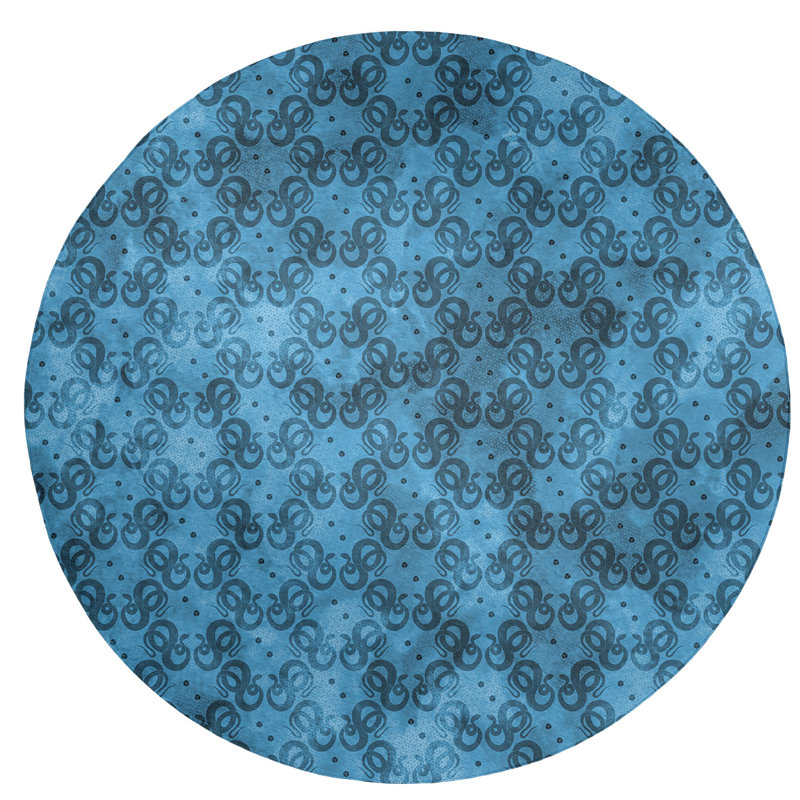 Tapis bleu serpents, Rond 5 pi