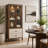 Houston 79" Tall Display Cabinet with LED Lights - Walnut