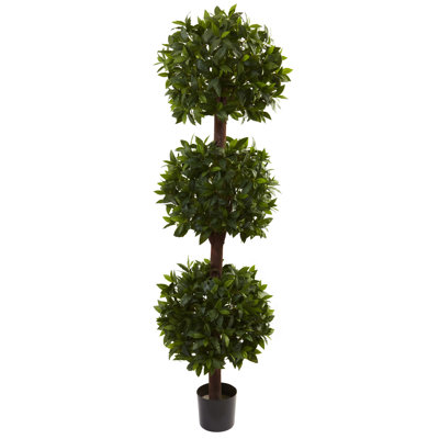 Faux Topiary in Plastic Pot