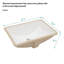 Lavabo de salle de bain encastré en céramique blanche avec trop-plein, 21,5 po x 15 po, rectangulaire | Idée de cadeau