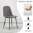 Upholstered Side Chairs With Metal Legs,Armless Dining Chair For Living Room,Kitchen,Dining Room
