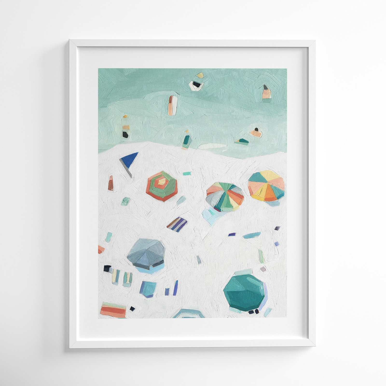 Beach Vista II by Emma Scarvey, White Framed Paper, 35" H x 28" W