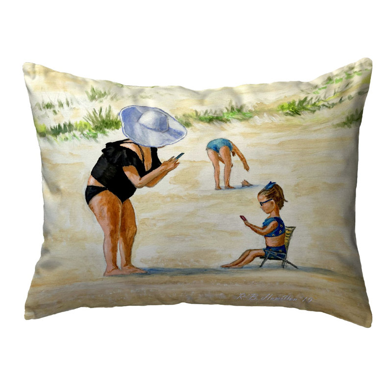 Housse et insert de coussin rectangulaire extérieur Smile for Grandma, 16" x 20"