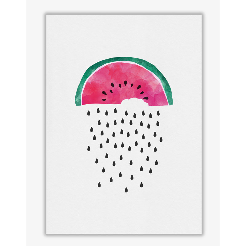 Watermelon Rain - Print, 30 cm H x 21 cm W x 1 cm D, No Frame