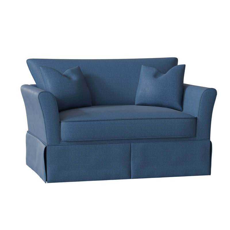 Shelby Upholstered Chair And A Half, Classic Indigo Denim