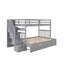 Lit simple superposé simple / double avec lit gigogne simple (gris)-1675991922