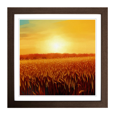 Wheatfield Digital Art No.1 - Framed Print