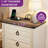 Runnie 3 - Drawer Nightstand in Brown/Beige