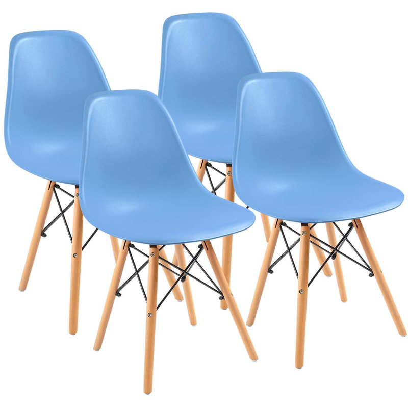Chaise d'appoint pour bureau de cuisine Josclyn, Bleu