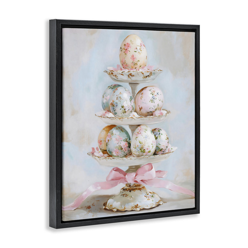 Cadre flottant Pastel Coquette, Cadre flottant noir de jais, H 21 po x l 17 po