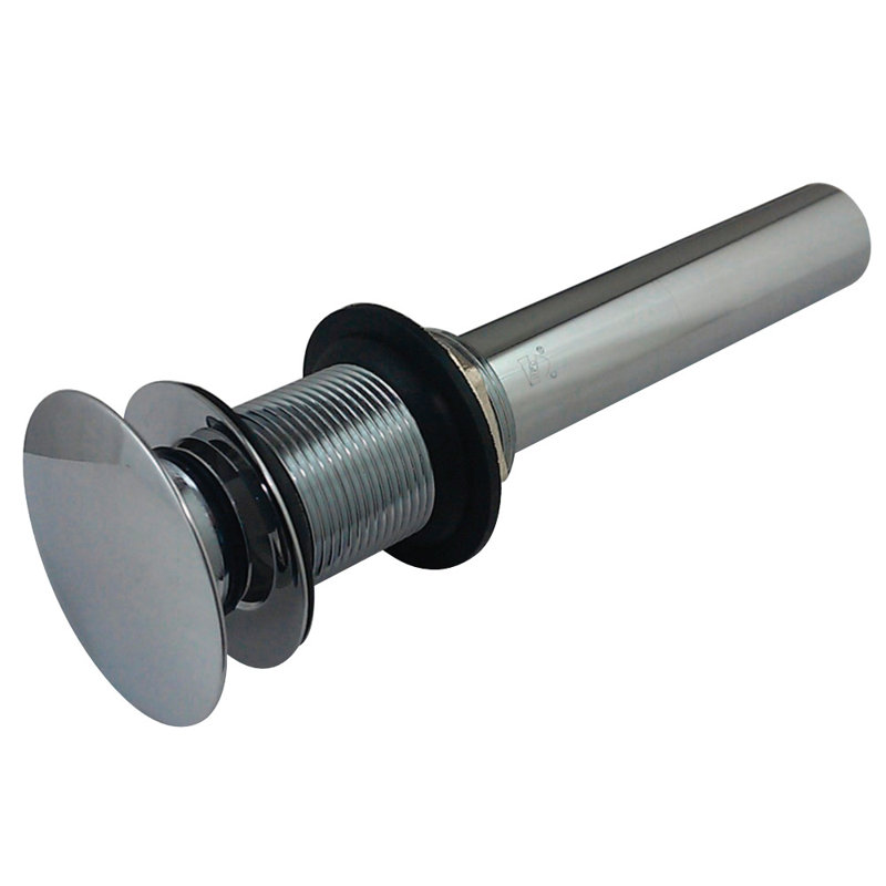 Kingston Brass Push Pop-Up Bathroom Sink Drain without Overflow, 22 Gauge, Polished Chrome