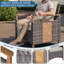 Canapé d'extérieur en rotin avec coussins et surface aspect bois 48,6 po l 48,6 po Melvarn-1087485906