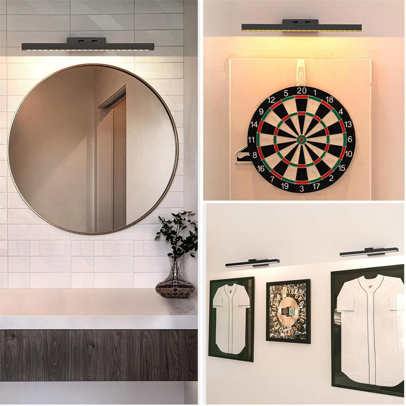Battery Powered LED Wall Mount Picture Light, Matte Black