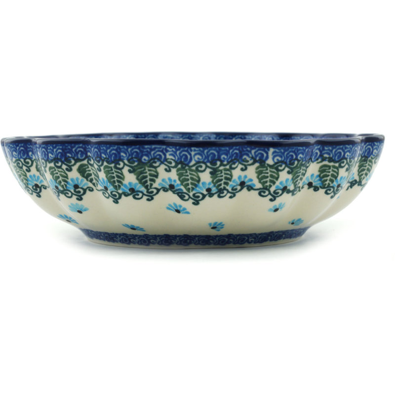 Forget Me Not Stoneware Salad Bowl