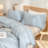 BESTOUCH Duvet Cover Set 100% Washed Cotton Linen Feel Lightweight-114866839-115115460