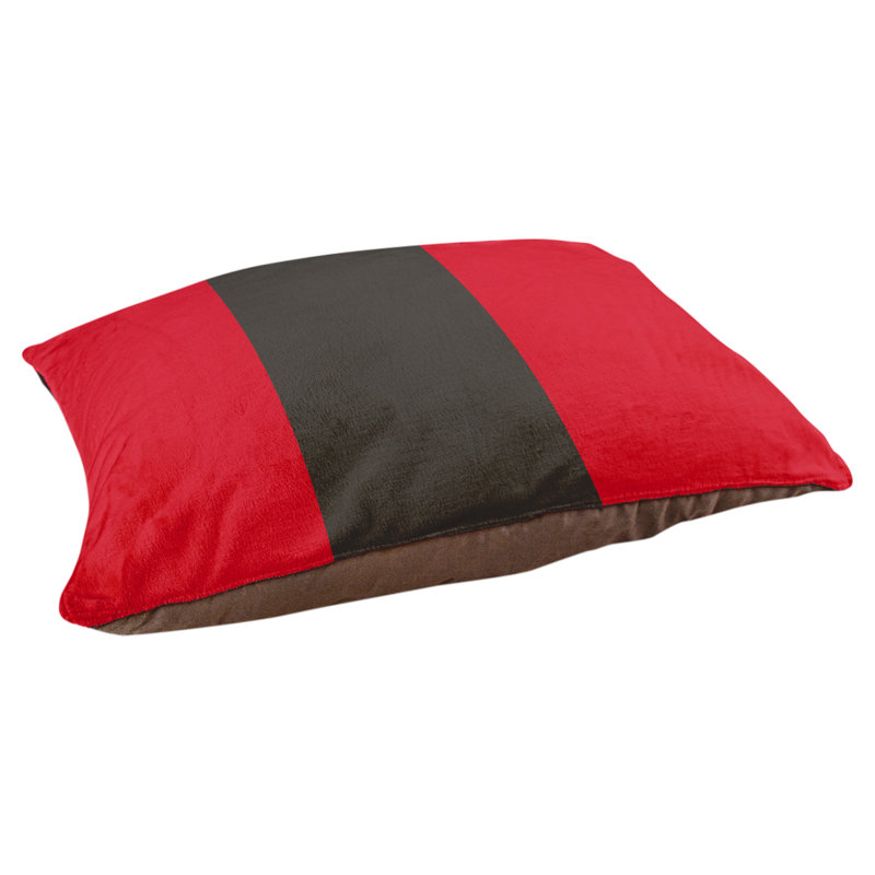Coussin pour chien hockey Las Vegas, Grand (l 50 po x P 40 po x H 17 po), Écarlate / noir foncé / écarlate