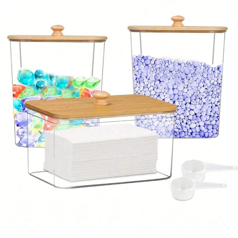 Ensemble de rangement en acrylique 3 pièces