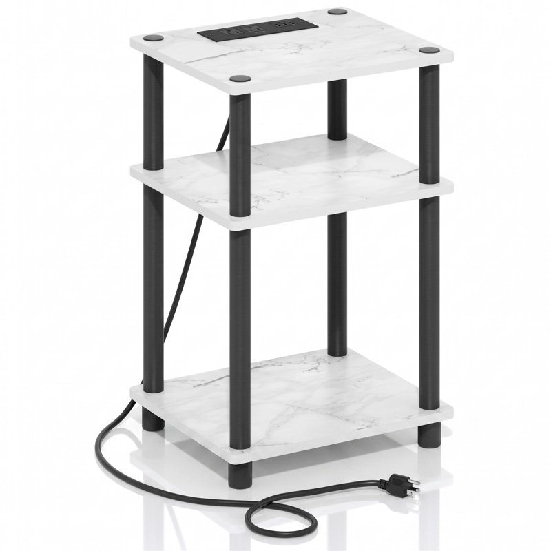  Table de bout à 3 niveaux avec port de chargement USB Type-C Just