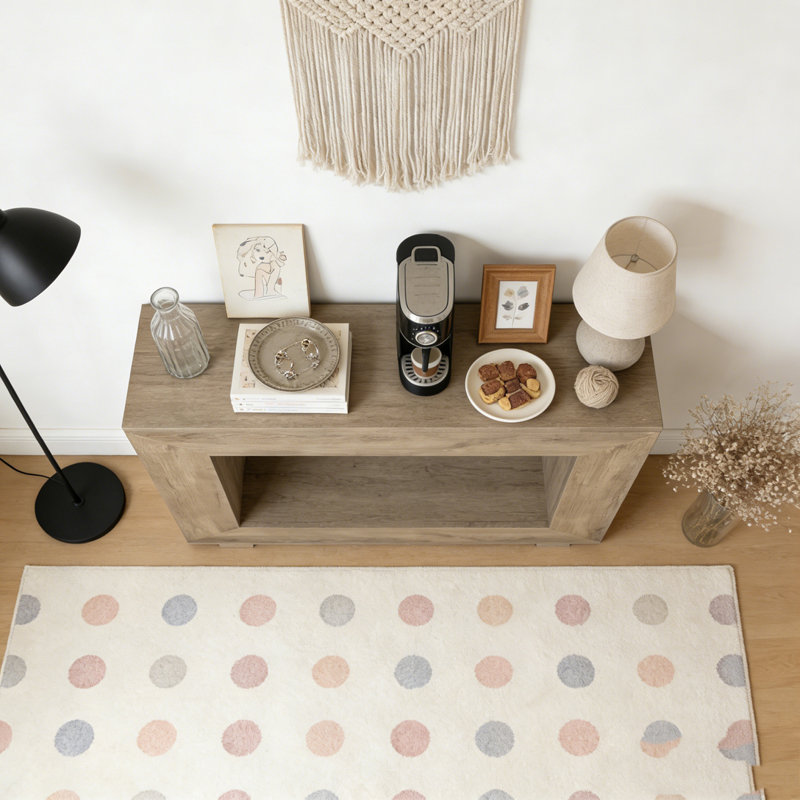 Wood Side Table,Console Table, Gray