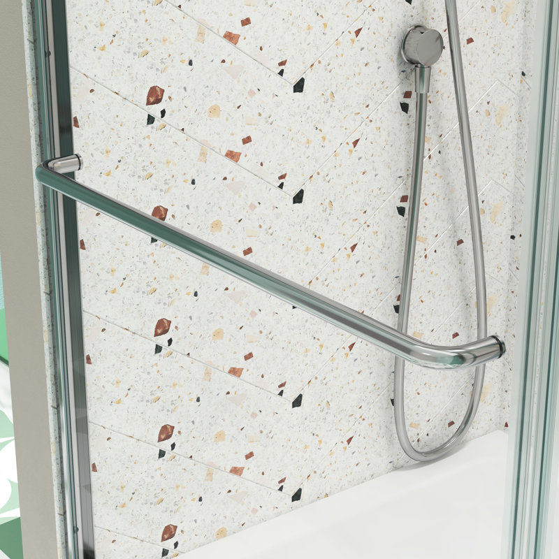 Porte de douche à dérivation - verre trempé de 1/4 po, chromé, 44-48 po x 70 po, porte en verre Nano Easy Clean, confort d'utilisation, finition chromée, salle de bain, fonction de fuite, coulissante, installation