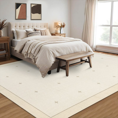 2 * 6 pi / 4 * 6 pi / 5 * 7 pi / 8 * 10 pi / 9 * 12 pi / 10 * 14 pi grand tapis, tapis lavable moderne à bordure avec velours antidérapant et conception pliable et sans perte de poils pour le salon, la salle à manger , Chambre de bébé et dortoir