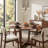 Modern Round Wood Dining Table with Cross-Leg Solid Wood Base-1070070212