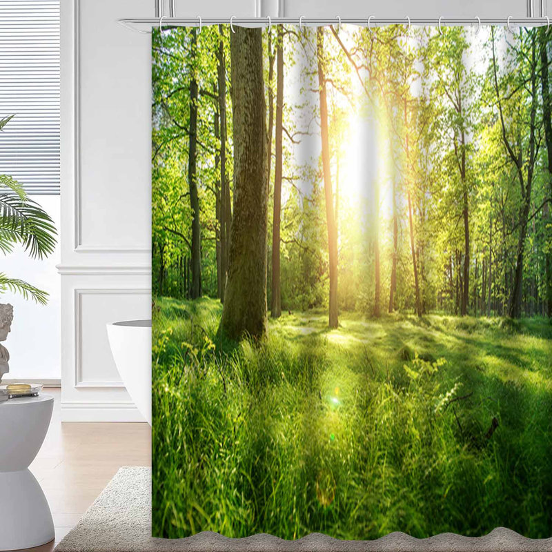 Rideau de douche avec 12 crochets Trees Shadows, L 72 po x l 84 po