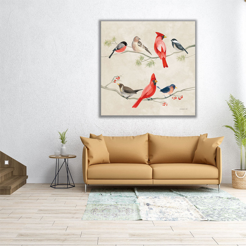 Festive Friends I - reproduction d'art sur toile, H 40 po x l 40 po