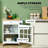 Mobile Kitchen Island (Not Include Stools)