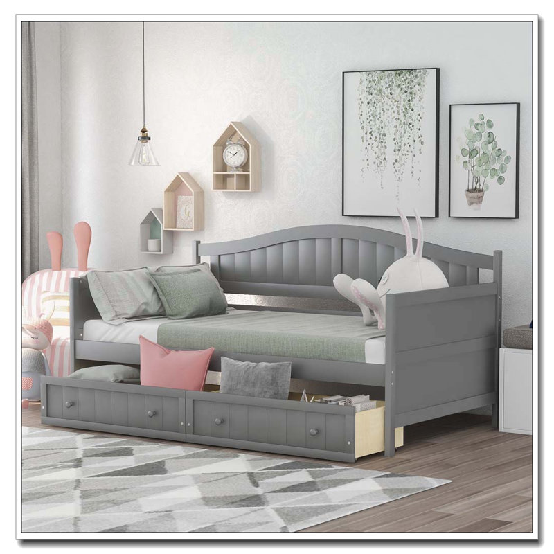 Aprilia Twin Daybed, White , Drawer Included