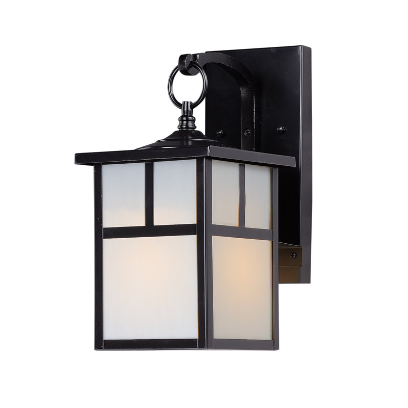 Wall Light, Black, White, 12" H x 6" W x 7.75" D