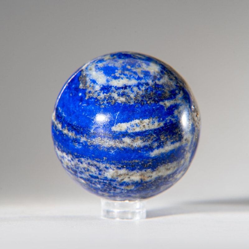 Genuine Polished Lapis Lazuli Sphere from Afghanistan, 2" H x 2" W