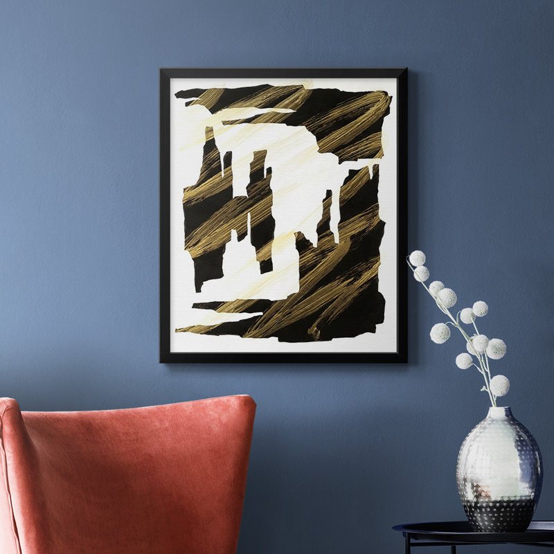 Onyx Obelisks II, toile encadrée de qualité supérieure - prête à être accrochée, Noir, H 24 po x l 20 po