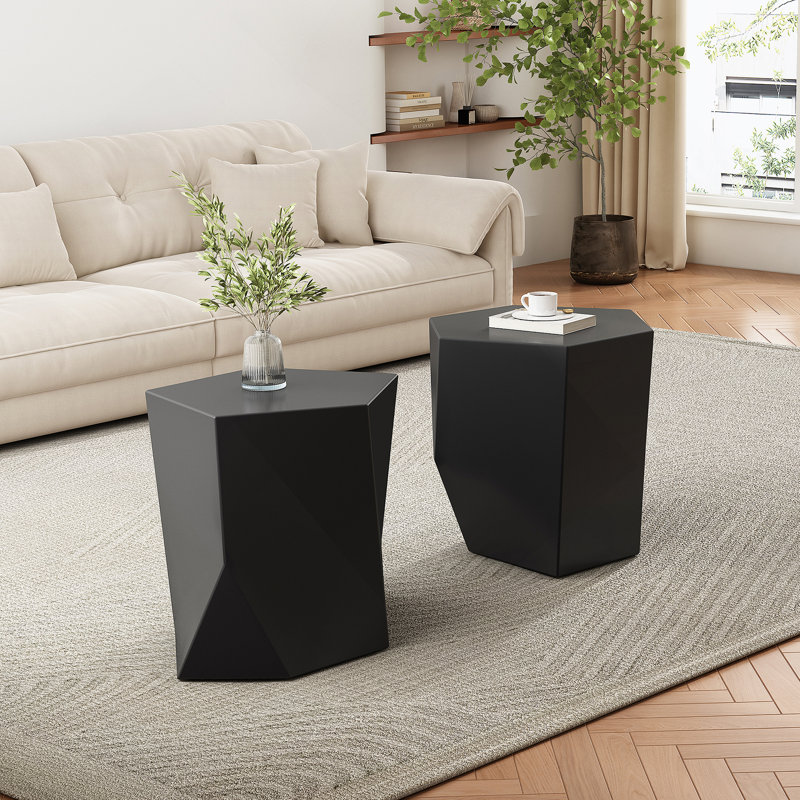 Ensemble de tables basses Modern Mgo, Noir