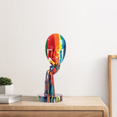 Abstract Yoga Woman Resin Figurine - Zen Desktop Decor (1PC)