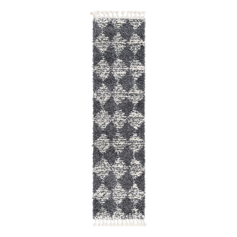 Serenity Shag Geometric Indoor Rug, Runner 2' x 8'