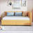 Full Size Linen Upholstered Storage Daybed with 2 Drawers – No Box Spring Needed Yellow for Bedroom/Guest Room-1370385727