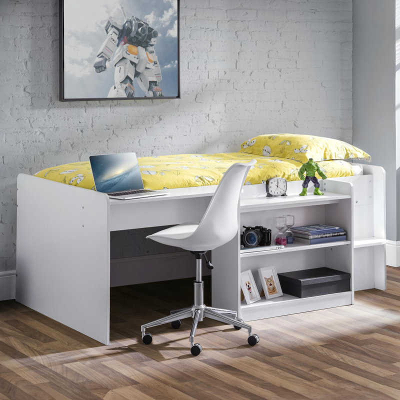 Uxbridge Single (3') Mid Sleepers with Storage Included, White