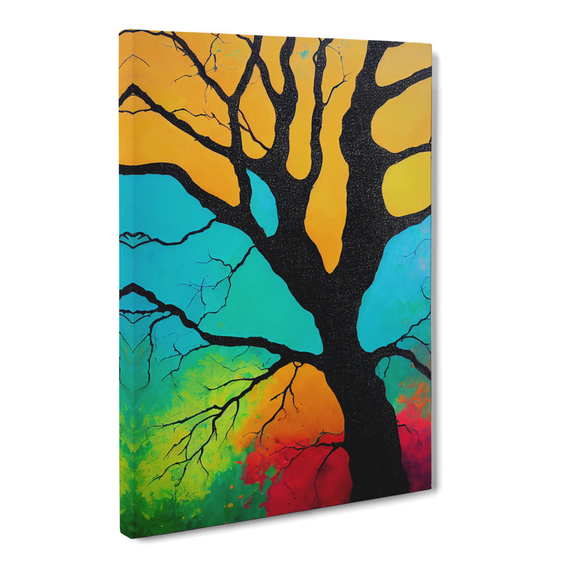 Abstract Tree Colours Vol.2 - Wrapped Canvas, 50cm H x 35cm W x 3cm D