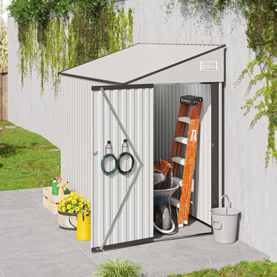 Campcraft Optional two-color storage shed, single hinge door with sloping roof, solid structural design, good ventilation, surface with protective film, and suitable for various scenarios