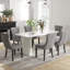 Ensemble de salle à manger rectangulaire à double piédestal avec table de salle à manger de style crème-74849898-74849900
